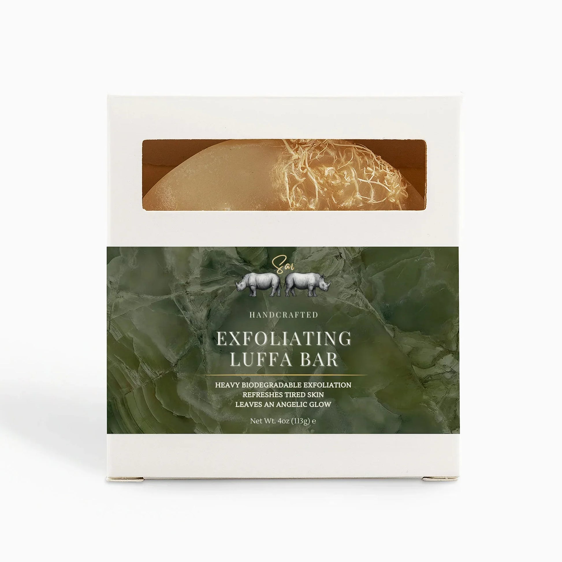 SAI HANDCRAFTED EXFOLIATING LUFFA BAR.