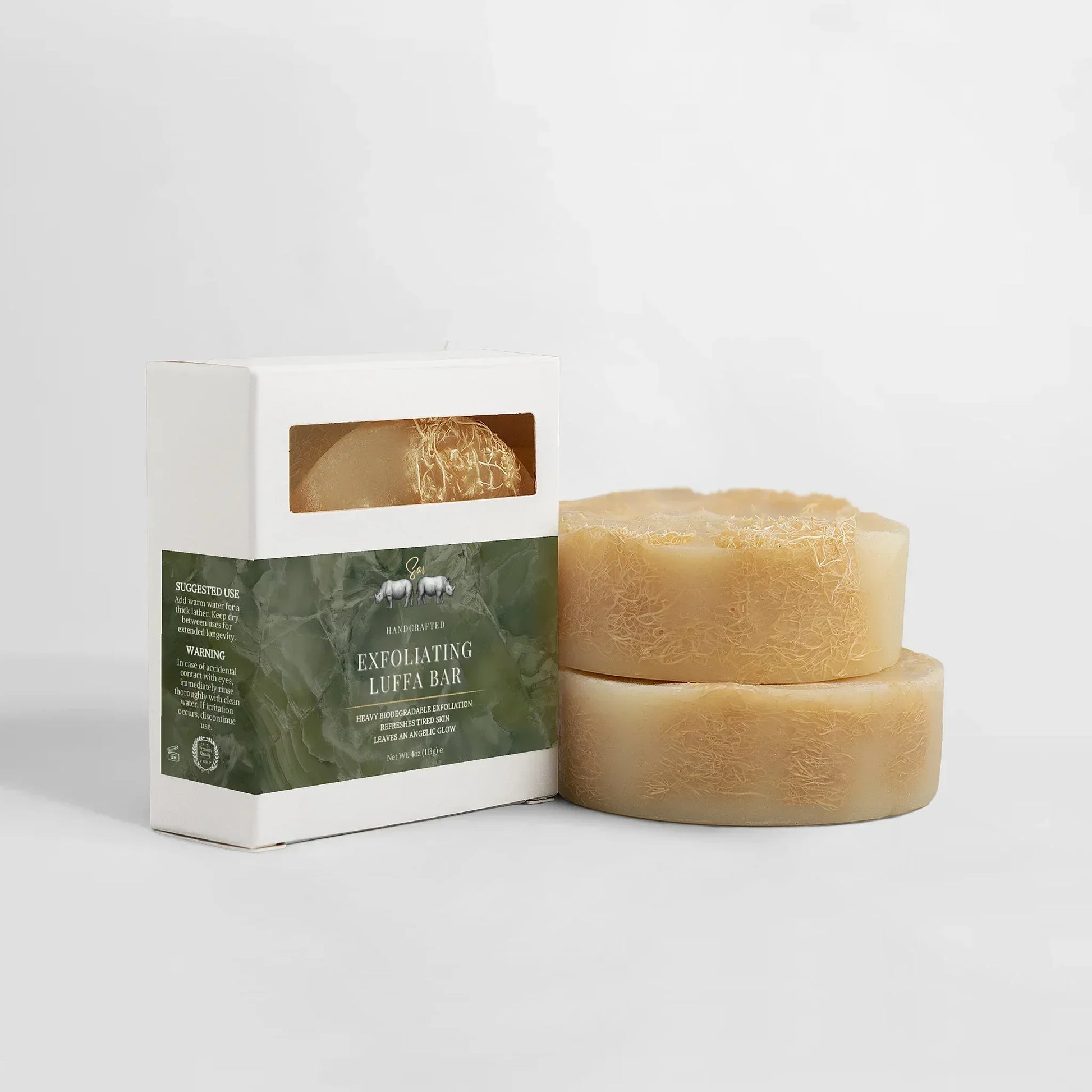 SAI HANDCRAFTED EXFOLIATING LUFFA BAR.