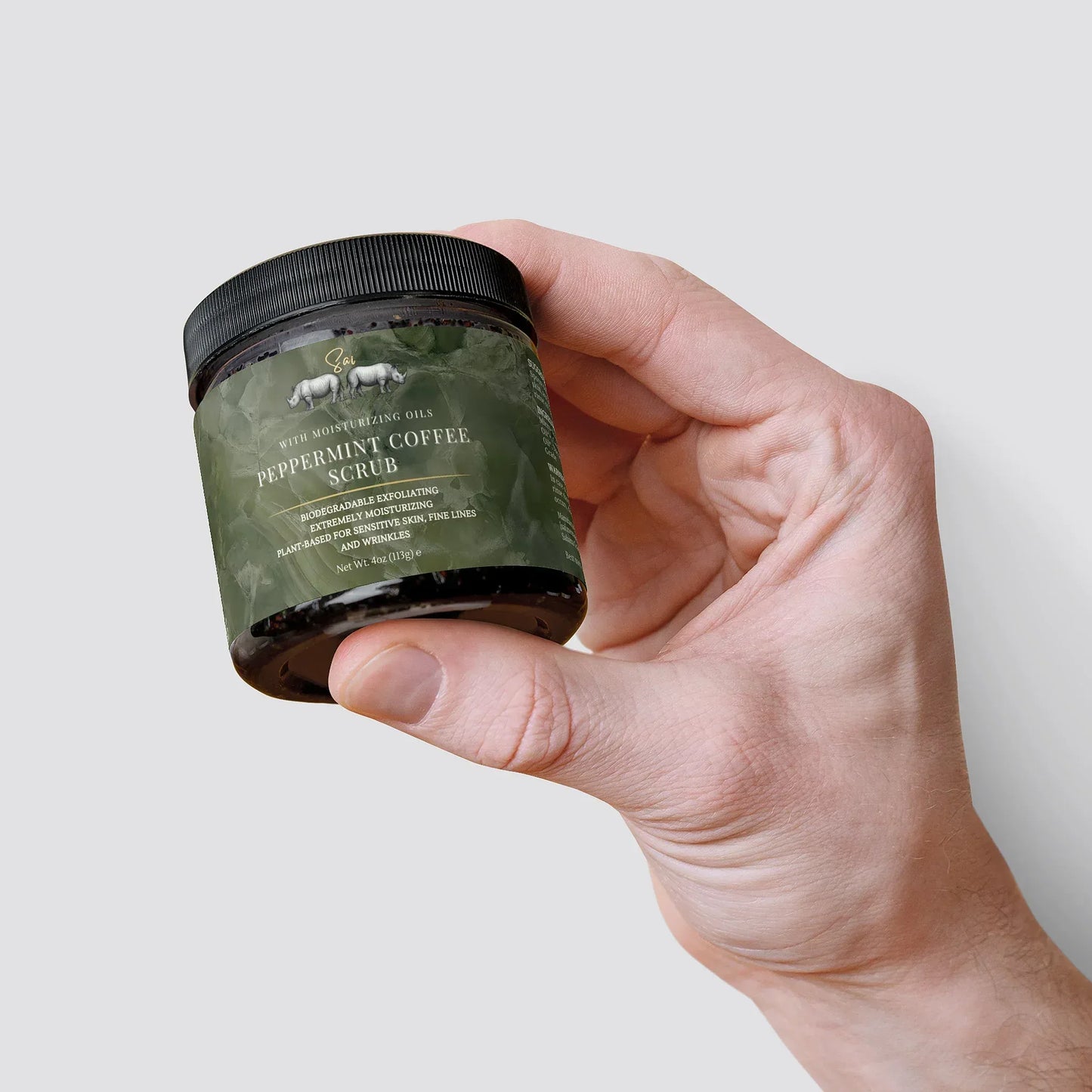 Peppermint Coffee Scrub.