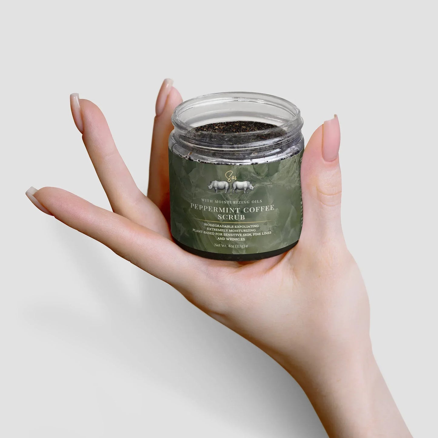 Peppermint Coffee Scrub.