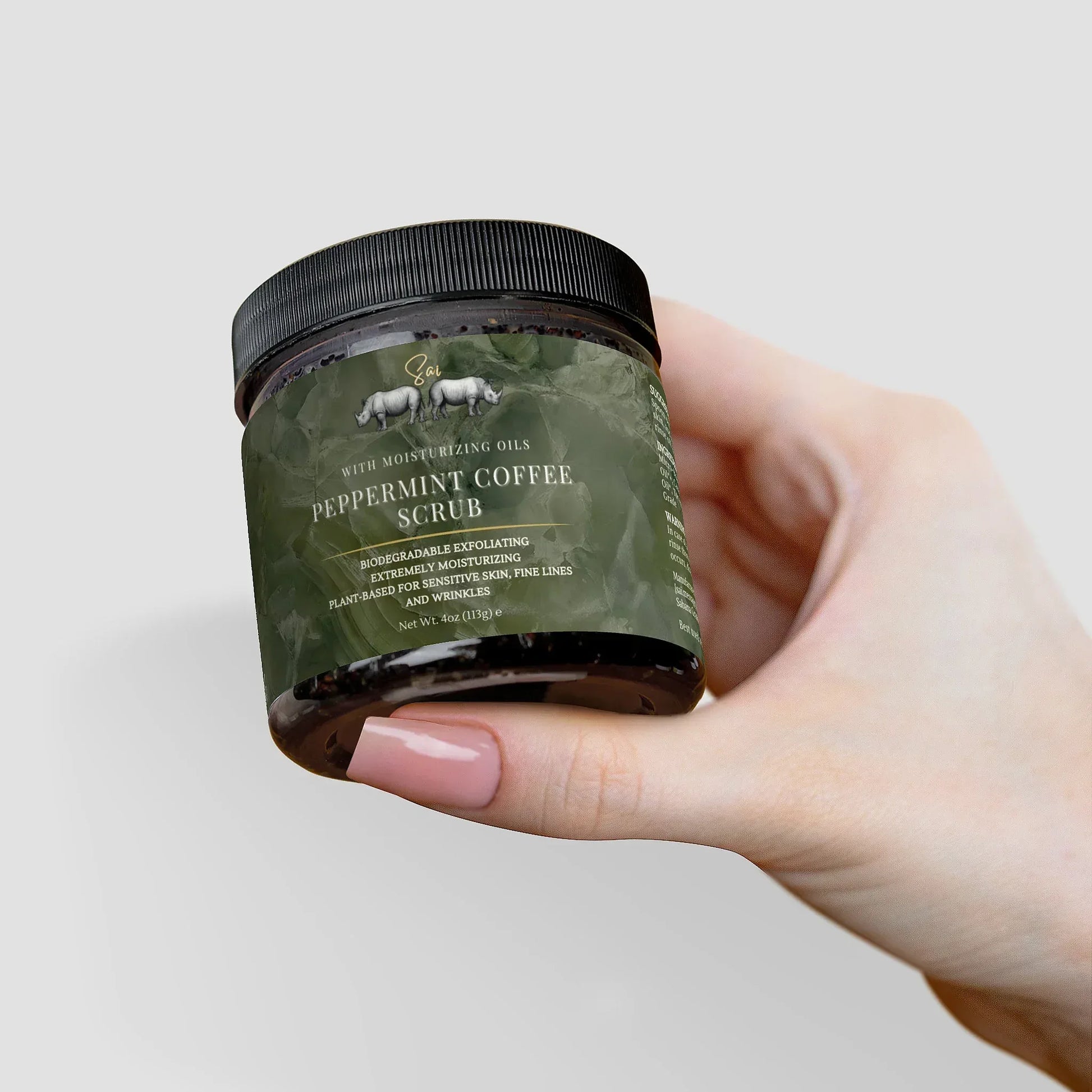 Peppermint Coffee Scrub.