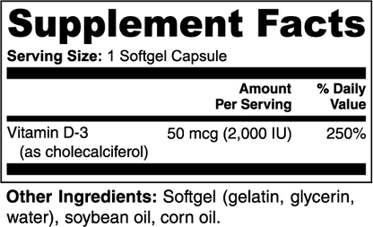 SAI Vitamin D3 2,000 IU - SAI