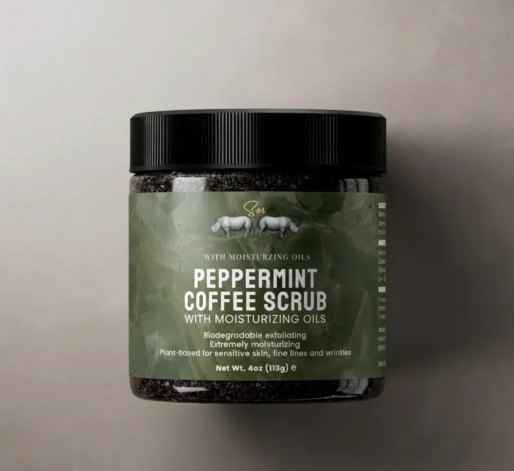 Peppermint Coffee Scrub.