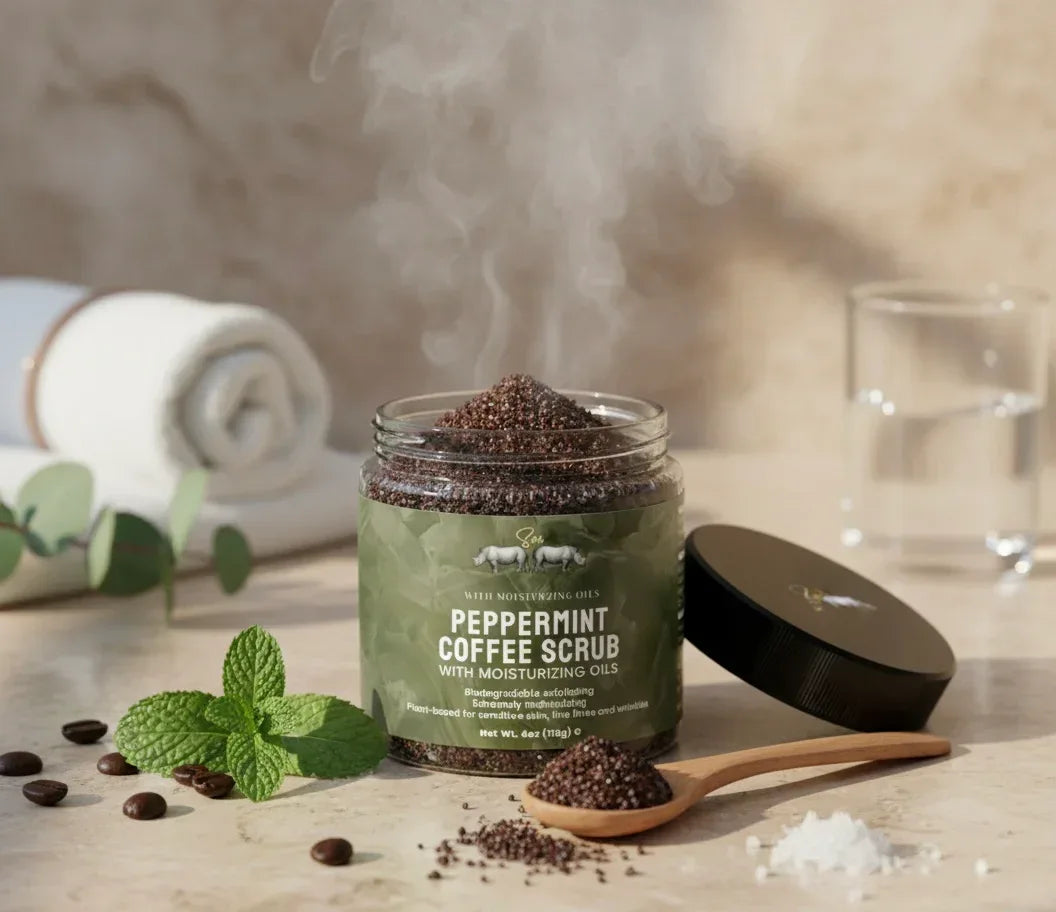 Peppermint Coffee Scrub.