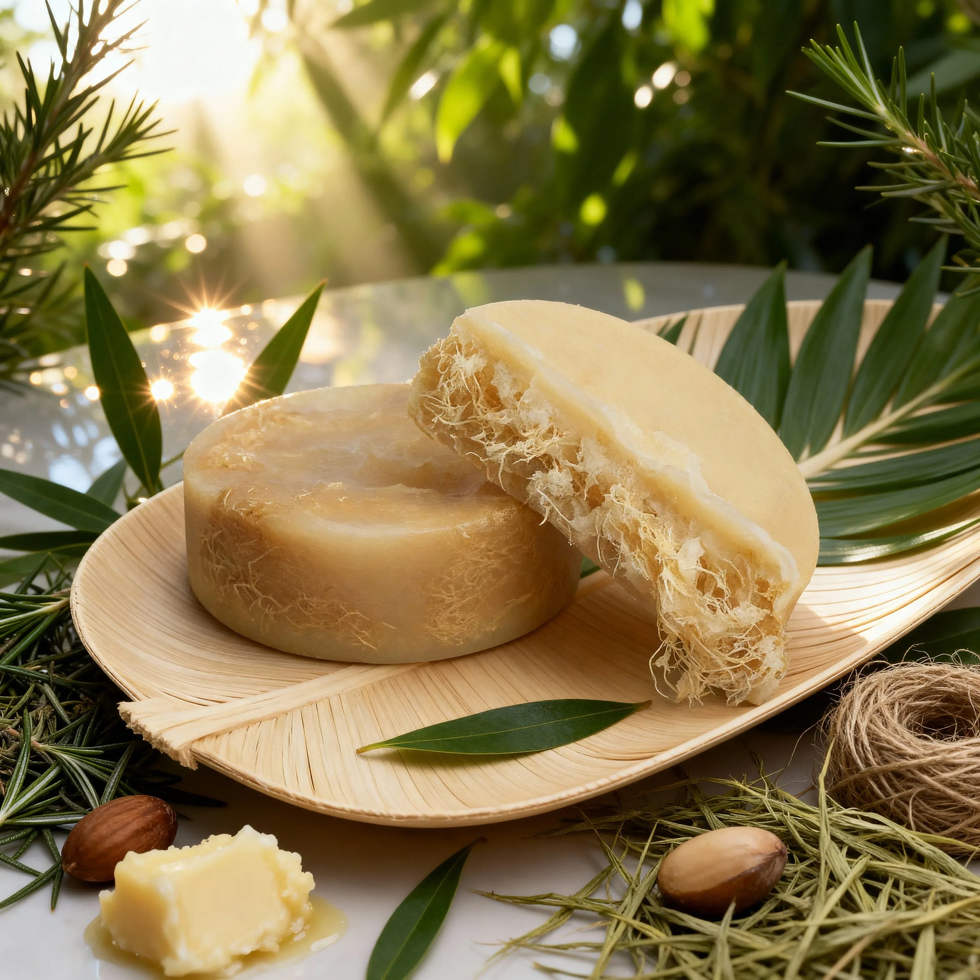 SAI HANDCRAFTED EXFOLIATING LUFFA BAR.